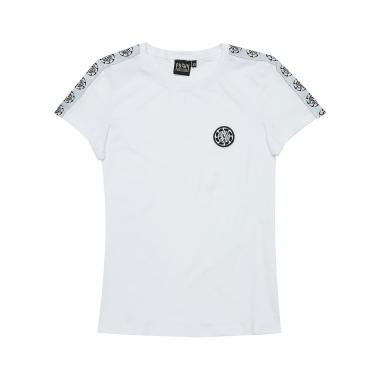 Женская футболка с фирменной лентой «Коловрат» белая