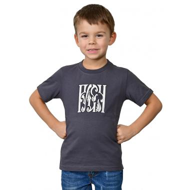 Детская футболка РУСИЧ тёмно-серая